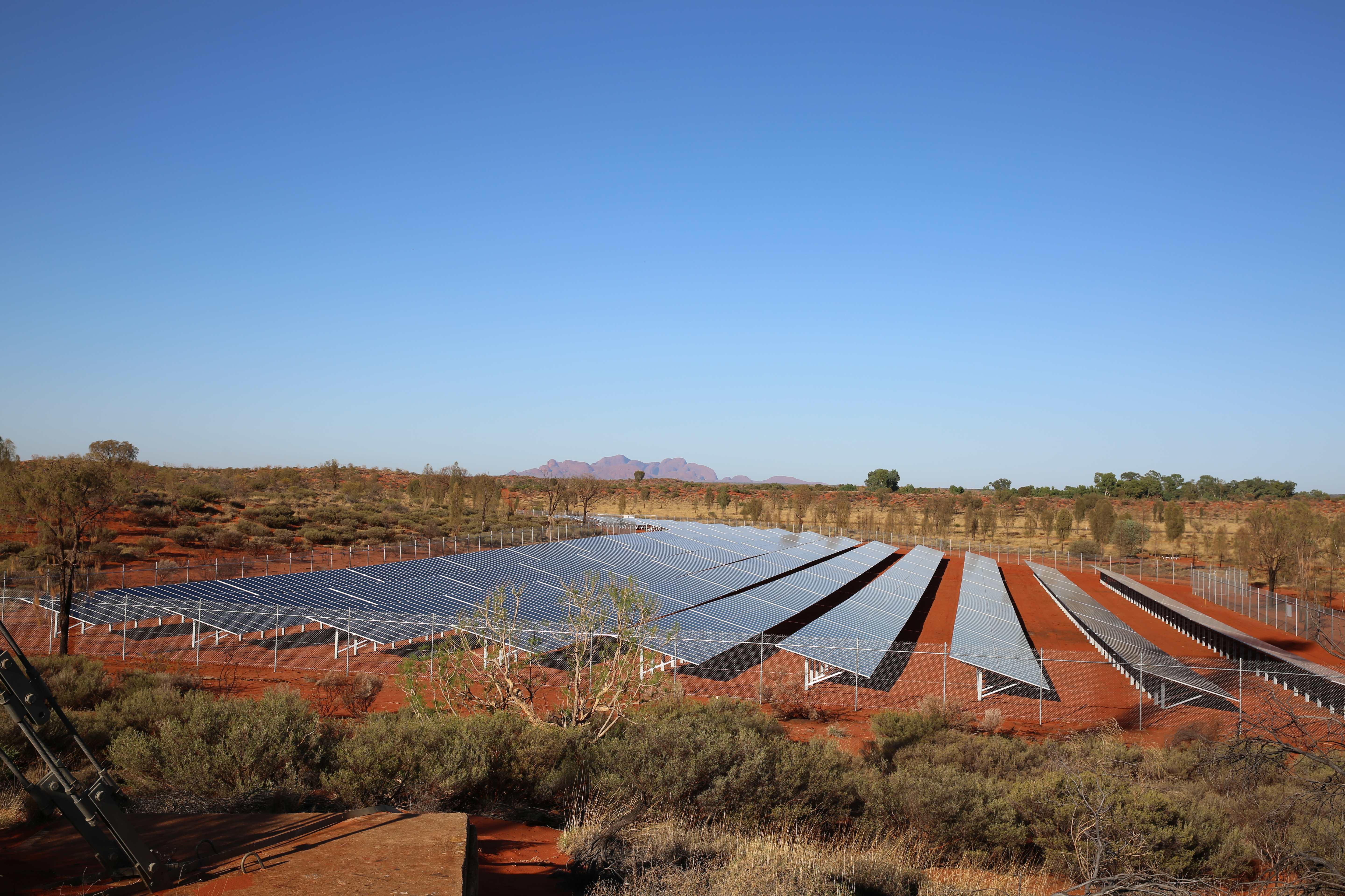 Solar panels by Ayers Rock